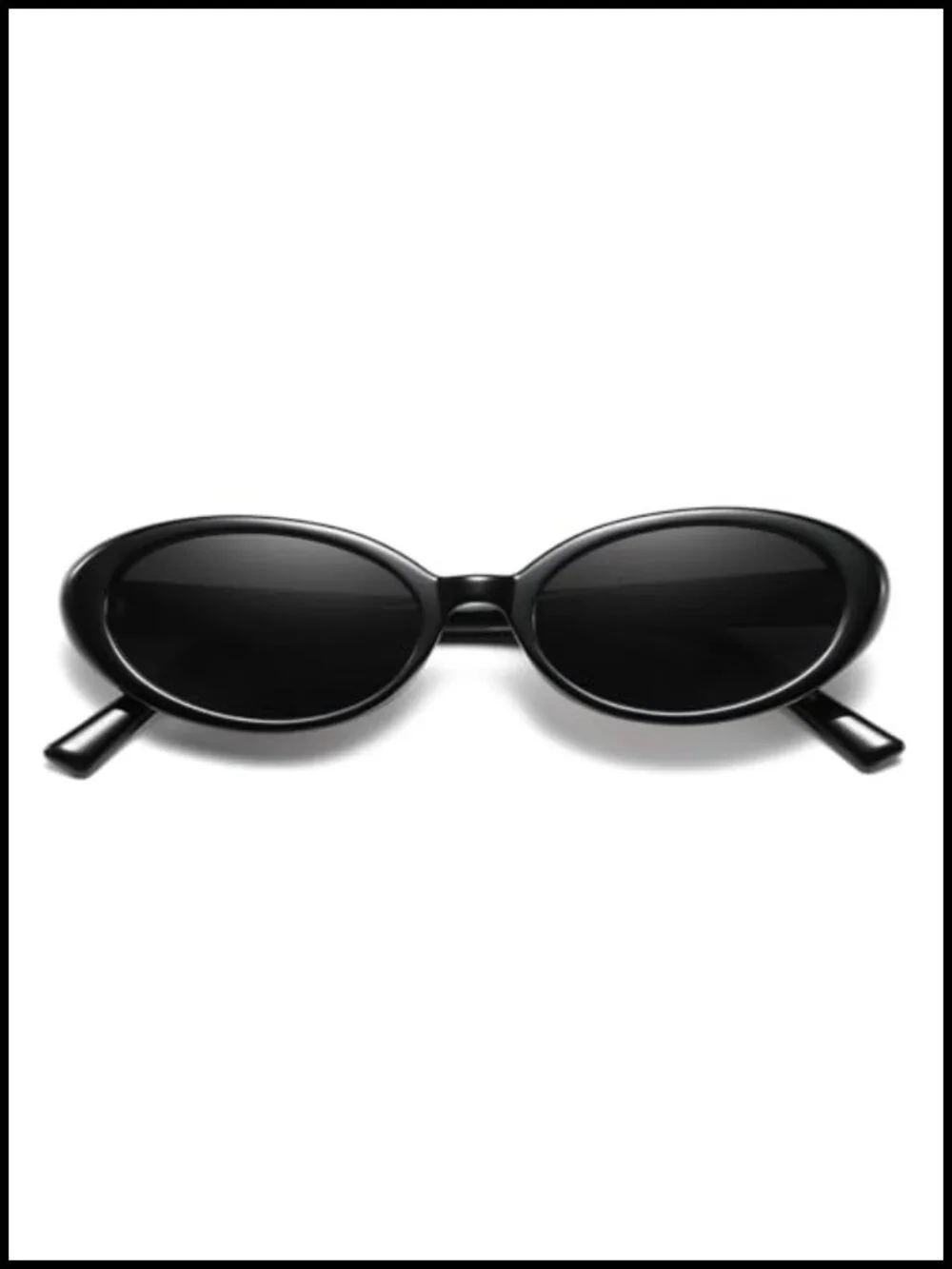 Vintage Small Oval Sunglasses Cat Eye 90s UV400 Protection Lightweight Shades